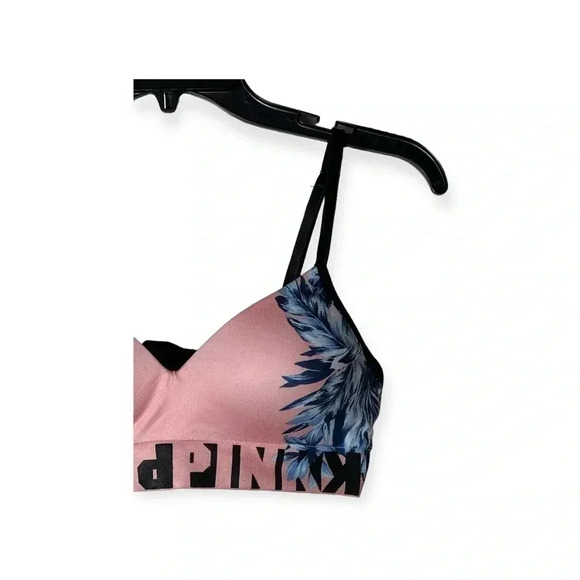 1813. PINK BY VICTORIA’S SECRET COOL & COMFY WIRELESS BRA TROPICAL PRINT SIZE SM - Picture 2 of 7